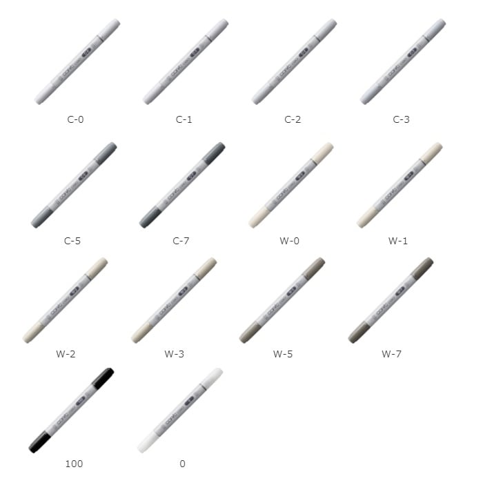 コピック チャオ 1本 【C0 C1 C2 C3 C5 C7 W0 W1 W2 W3 W5 W7 0 100