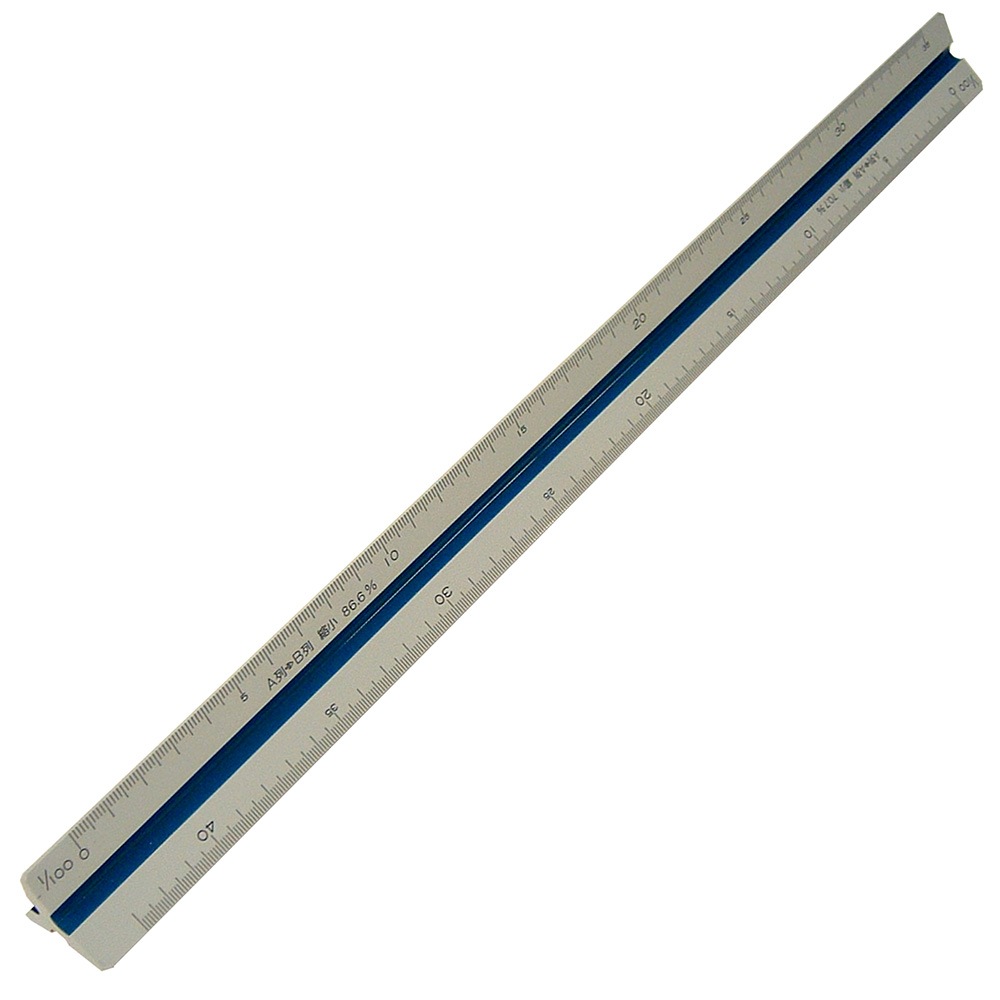 FCスケール ファックス・コピー用 ■30ｃｍ  (ファックス・コピーで縮小された図面を読み取る)