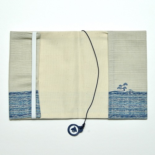 布のブックカバー 富士山と海