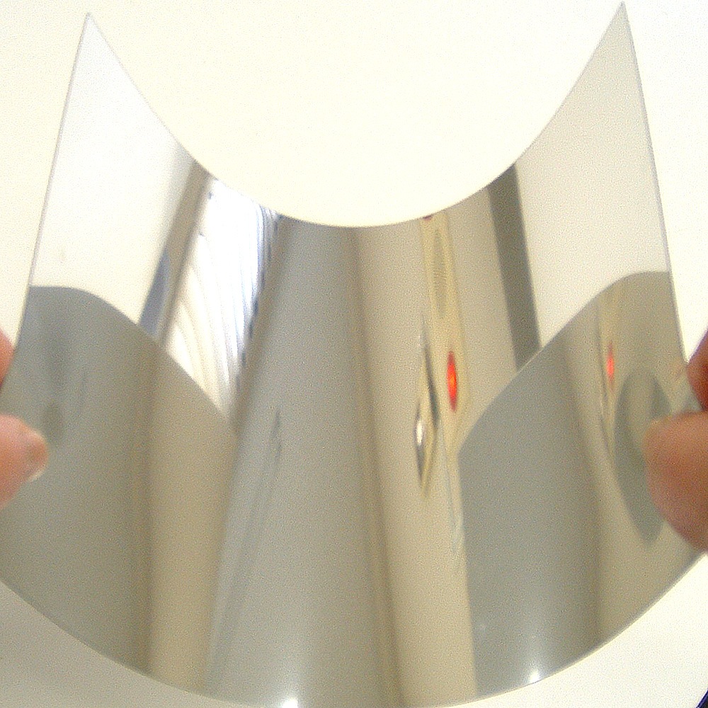 塩ビ板(小)銀ミラー(片面) 115×160mm 厚み0.5mm (1枚袋入り)
