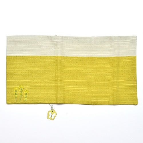 布のブックカバー 菜の花畑