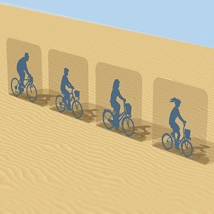 ジオラマ 1/50 シルエット人形自転車 (4種×3個)　4986441404071