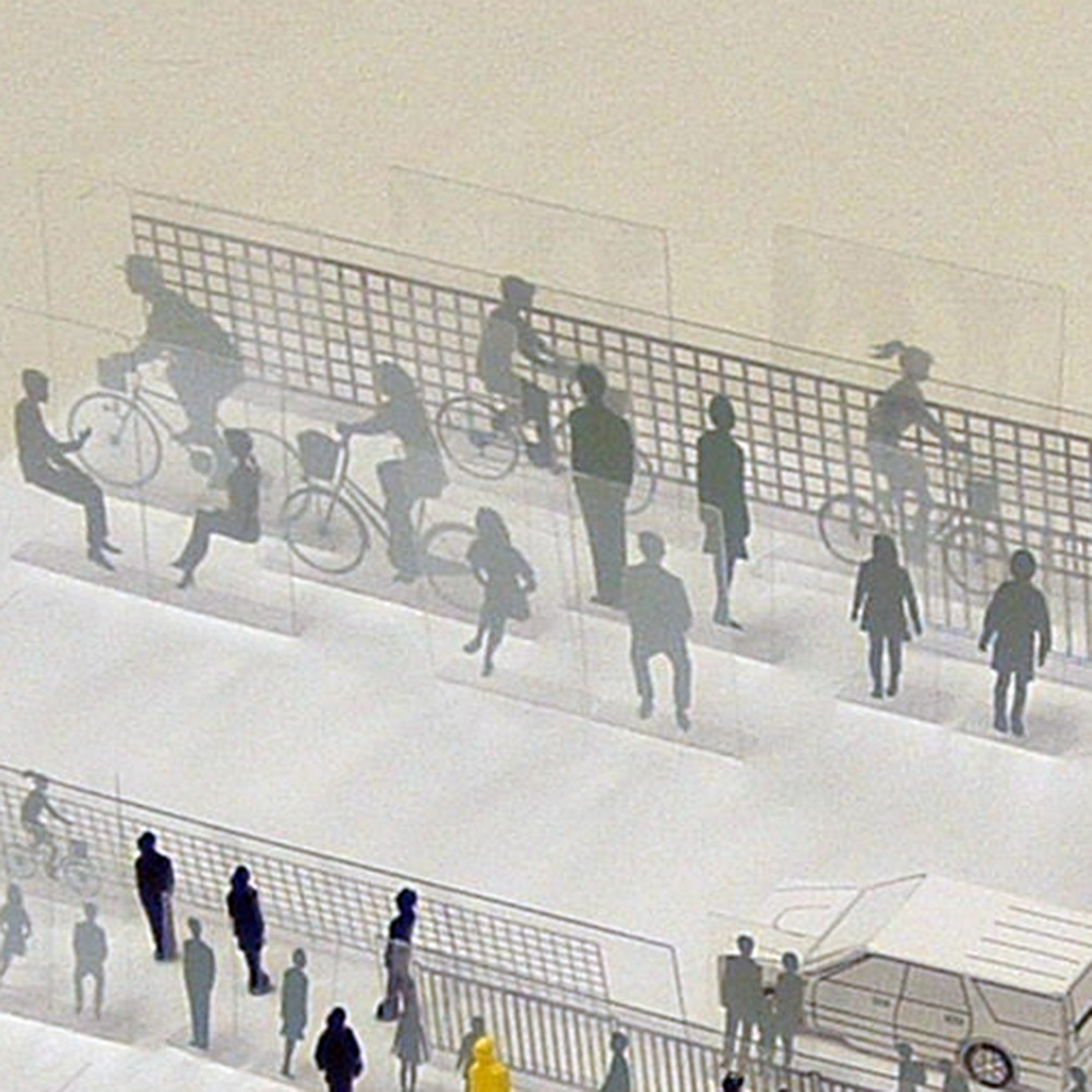 ジオラマ 1/50 シルエット人形自転車 (4種×3個)　4986441404071