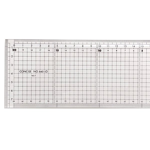 レイアウトマーキングスケール 840LO 420mm×80mm×3mm厚 【23-1520】