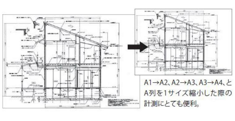 A列 コピー用 (コピスケ) 15cm 【1/20 1/30 1/50 1/100 1/250 原寸1/100】