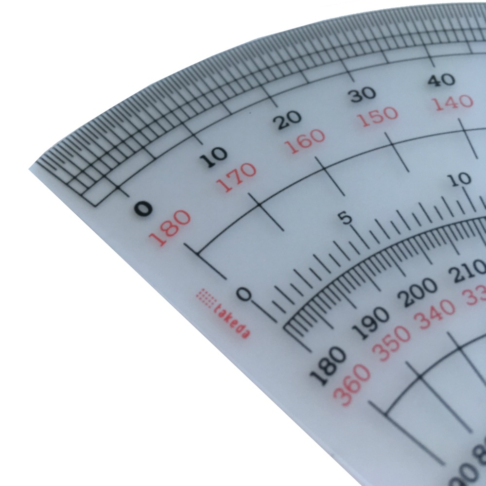 半円分度器 120mm×0.5mm厚 (12cm) | 製図用品・収納,勾配定規