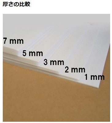 スチレンボード A2大    　  　　1・2・3mm 450×600ｍｍ　　3枚入り