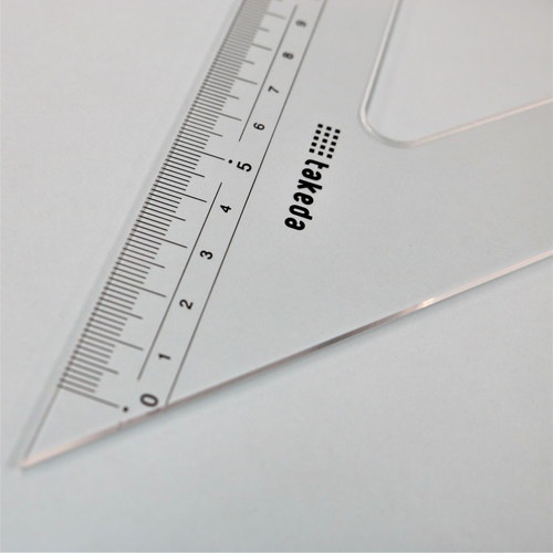 タケダ 三角定規 30cmX2mm厚 目盛280mm 【22-0250】 | 製図用品・収納