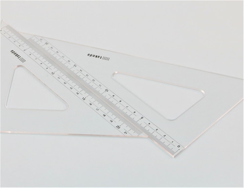三角定規 15cm×3mm 目盛付 【22-0320】 | 製図用品・収納,三角定規