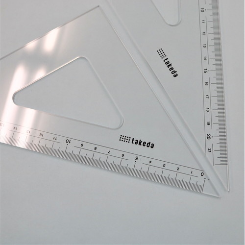 三角定規 30cmX3mm 目盛付 【22-0350】 | 製図用品・収納,三角定規