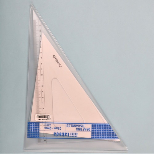 三角定規 30cmX3mm 目盛付 【22-0350】 | 製図用品・収納,三角定規