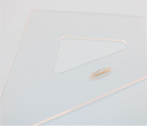 三角定規 30cmx2mm 面取 【22-0450】 | 製図用品・収納,三角定規