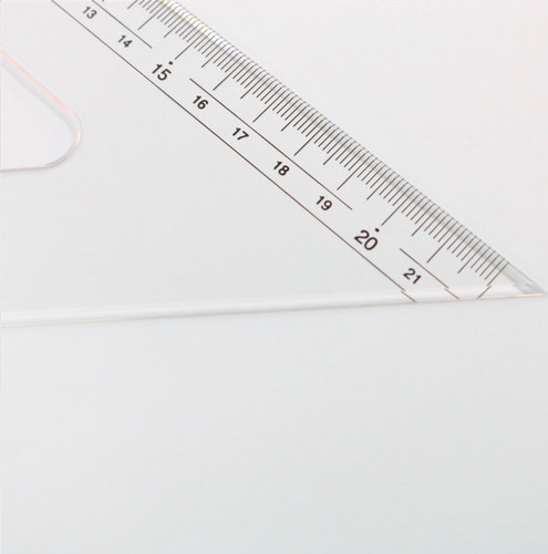 三角定規 18cmx2mm 目付面取 【22-0630】 | 製図用品・収納,三角定規