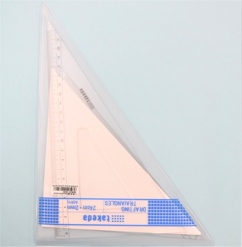 三角定規 三角定規 18cm×2mm 目盛りなし | ゆめ画材