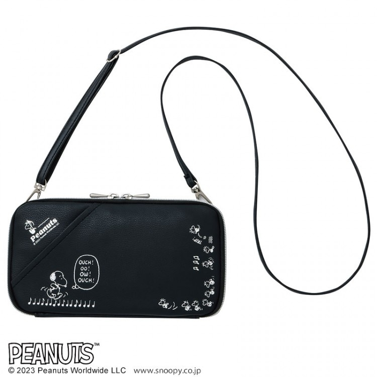 SNOOPY タテでもヨコでも持てる！ スマホショルダー BOOK BLACK | 商品