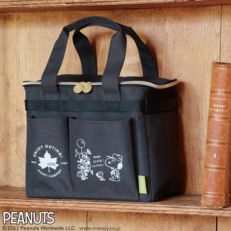 SALE＞SNOOPY HAPPY CAMPERS by LOGOS ピクニックバッグ BOOK BROWN