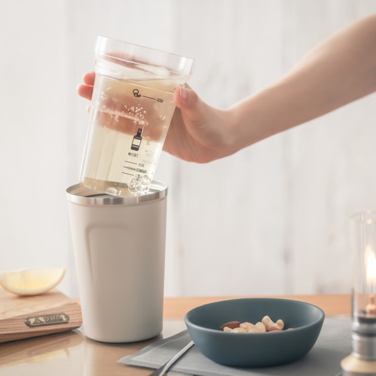 SALE】絶妙な濃さになるメモリカップ付き 黄金割り！ 真空断熱