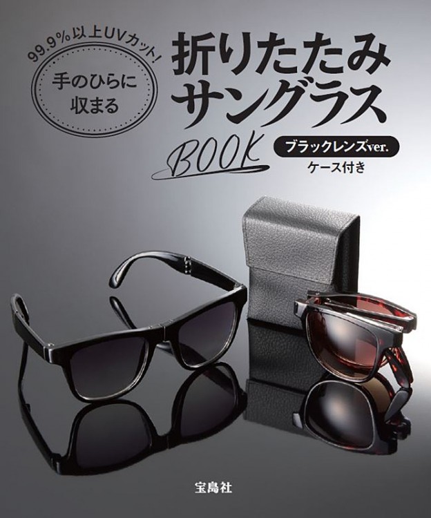 99.9%以上UVカット！ 手のひらに収まる折りたたみサングラスBOOK