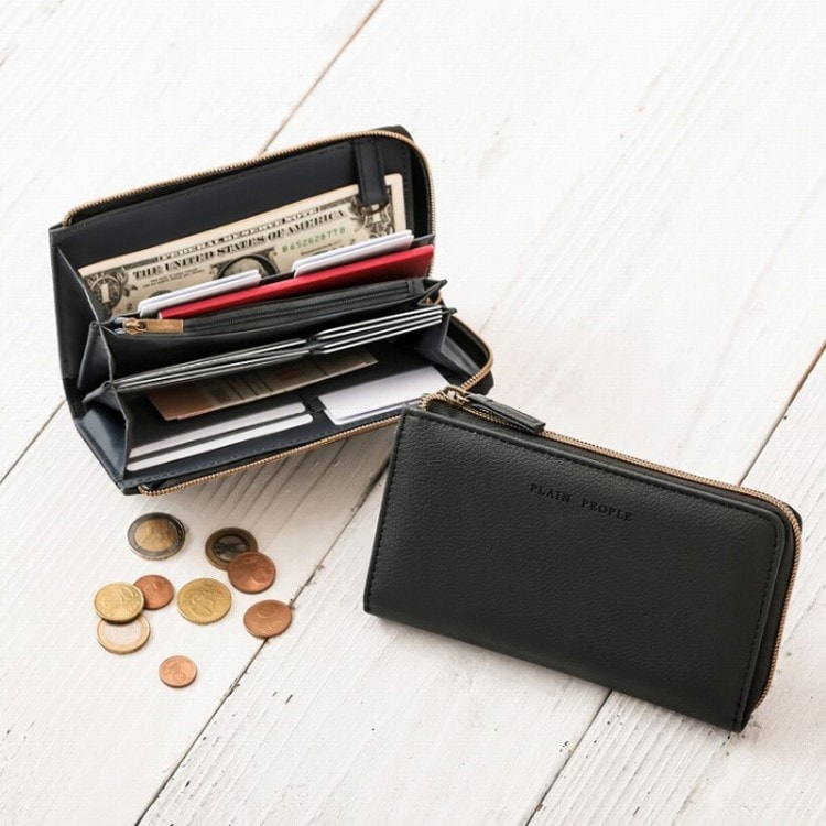 NATURAL BEAUTY BASIC レシートと小銭が自動分別！長財布BOOK BICOLOR