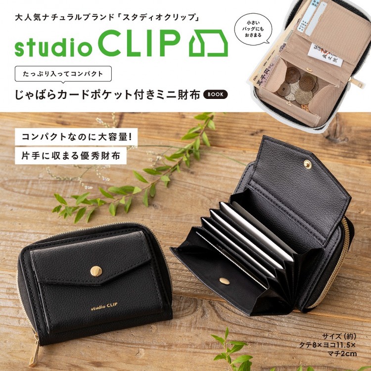 studio CLIP たっぷり入ってコンパクト じゃばらカードポケット付き