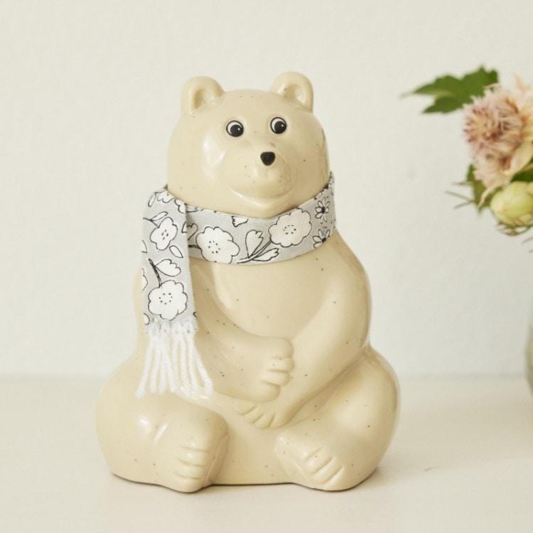 数量限定】kippis マフラーを巻いたシロクマ貯金箱 Keto blue | 商品