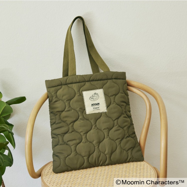 【SALE】ムーミン×kippis たっぷり入る！ ふわ軽キルティングトートバッグ 限定デザイン