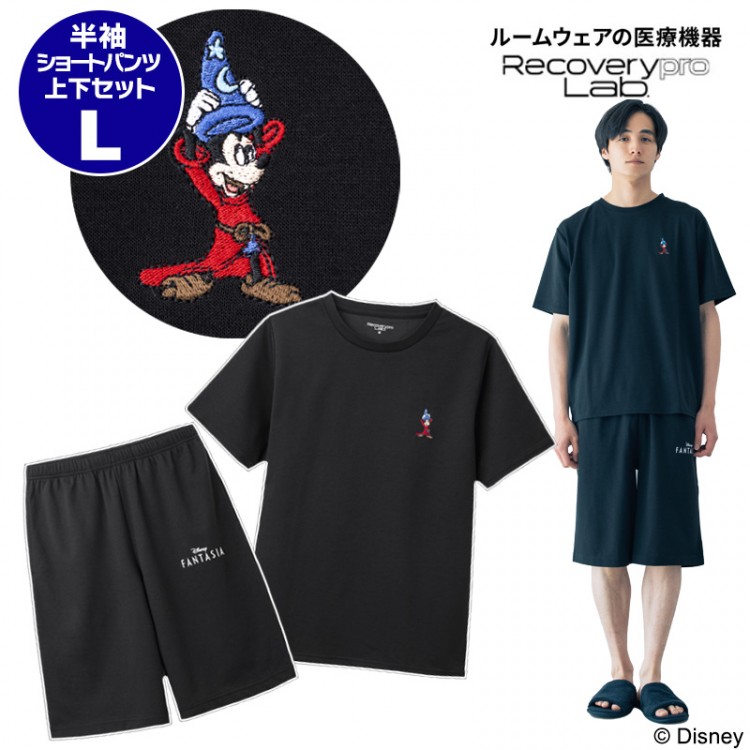 DESCENTE DX-B1410 L ワインレッド Tシャツ国体オールジャパン 上下セット／Lサイズ【Disney FANTASIA】疲労回復ウェアBOOK 半袖