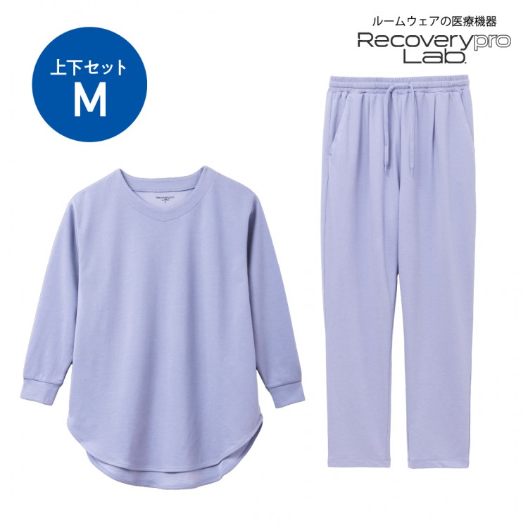 上・長袖＋下・Mサイズセット／パープル 大人のおしゃれ手帖監修 上品