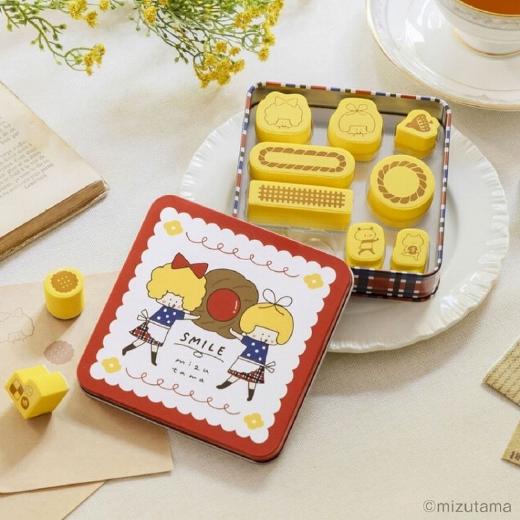 mizutamaのクッキーみたいなはんこと缶のセットBOOK | 商品カテゴリ