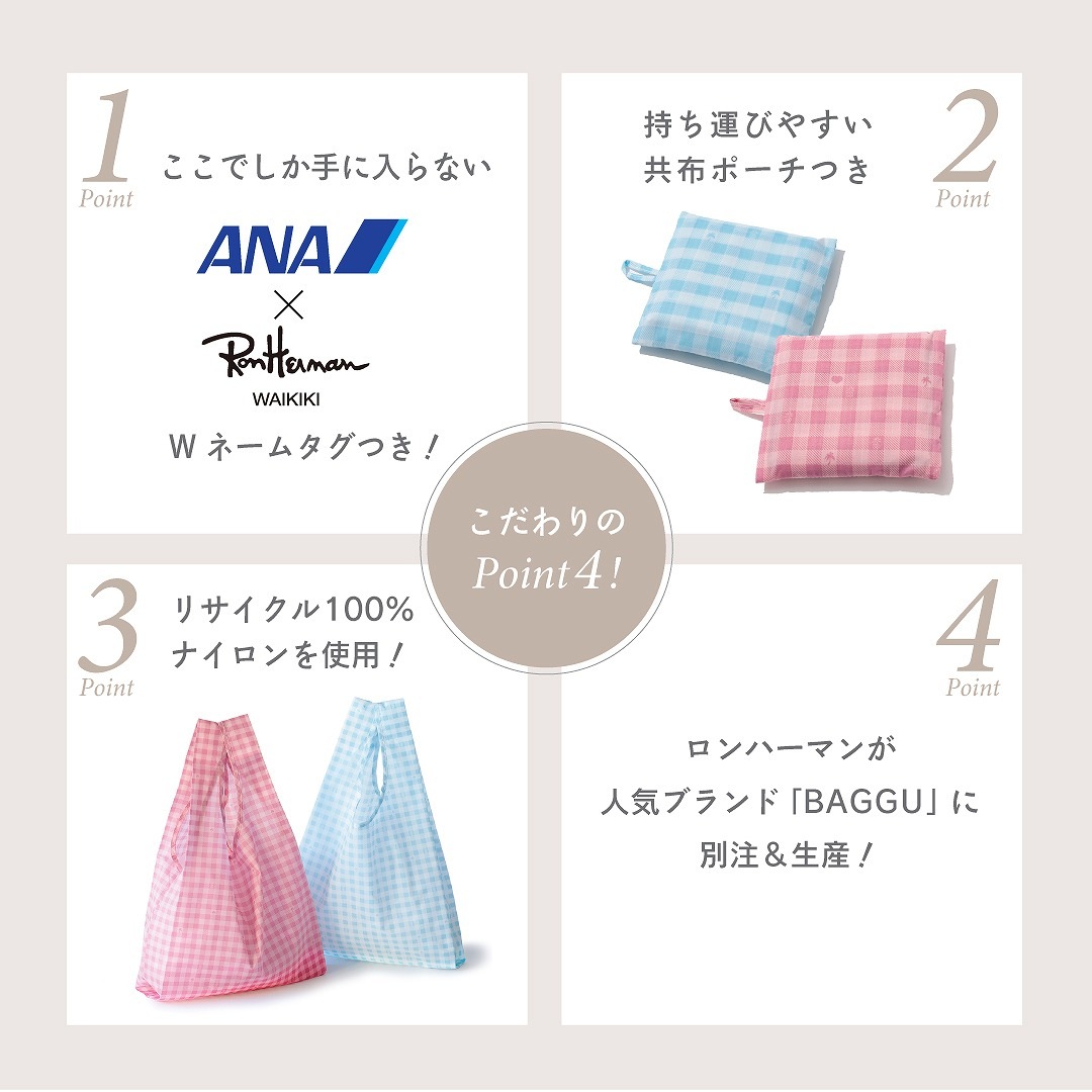 ANA presents Ron Herman Waikiki SPECIAL BOOK��Eco Bag Light Blue��