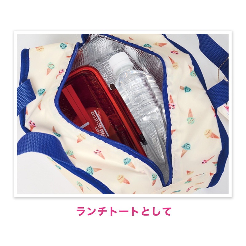 【steady. ステディ. 2022年5月号 雑誌付録】サーティワンアイスクリーム アイスクリーム柄 保冷バッグ&ミニチャーム 2点セット