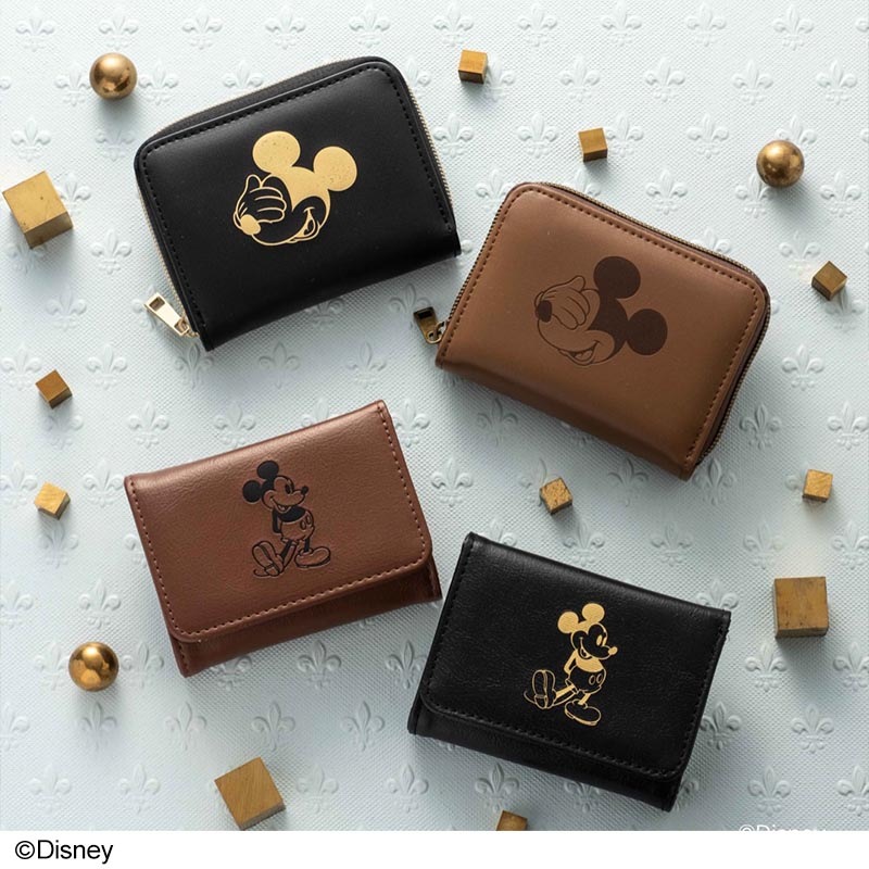 【ファミリーマート限定 ディズニー ムック本 付録】ミッキーマウス カードケース ブラウン