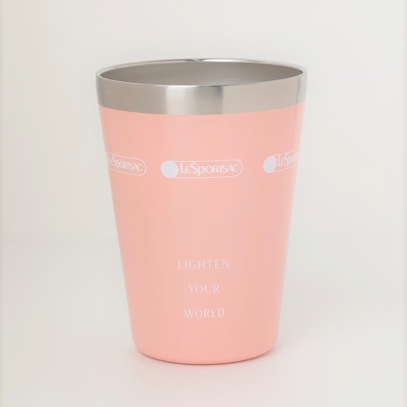 LESPORTSAC COLLECTION BOOK CUP COFFEE TUMBLER/PINK：3/27発売【ファミリーマート限定付録】レスポートサック カップコーヒータンブラー ピンク