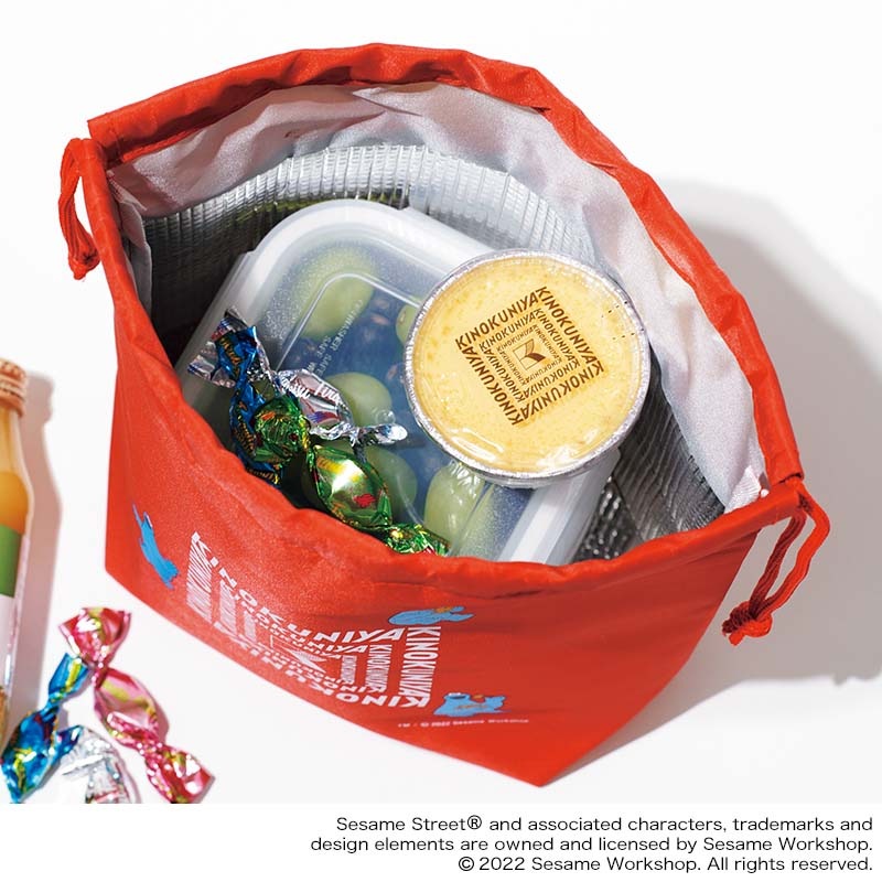 【素敵なあの人 2022年6月号 雑誌付録】紀ノ国屋 セサミストリート クッキーモンスター コラボレート トートバッグ 保冷 保温巾着ポーチ