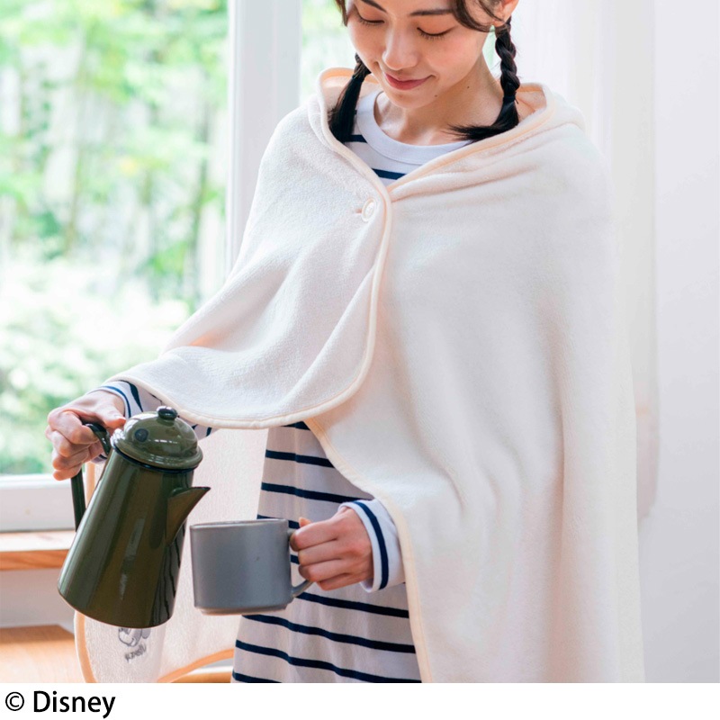 【ファミリーマート限定 天使の吸湿発熱ブランケット ミッキー ムック本 雑誌付録】ミルキーホワイトバージョンウィズミッキー