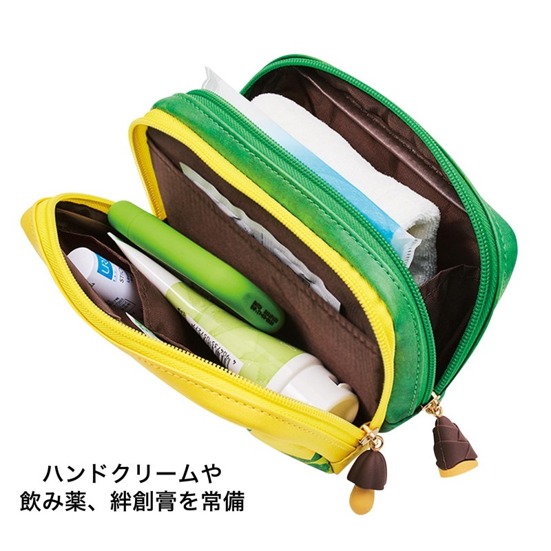【MonoMax モノマックス 2022年4月号 雑誌付録】明治 きのこの山&たけのこの里 両A面2層ポーチ