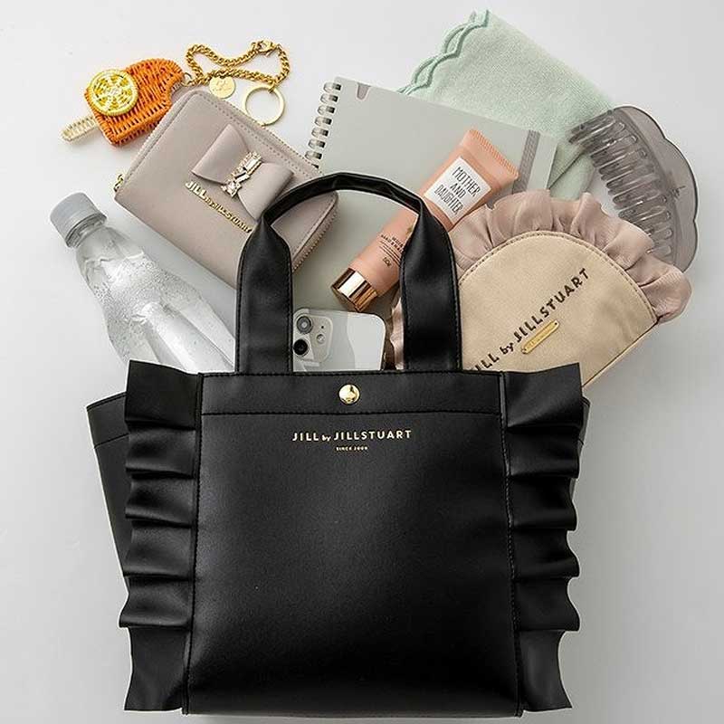 【ジル バイ ジルスチュアート ムック本 付録】ジル バイ ジルスチュアート スムースフリルトートバッグ