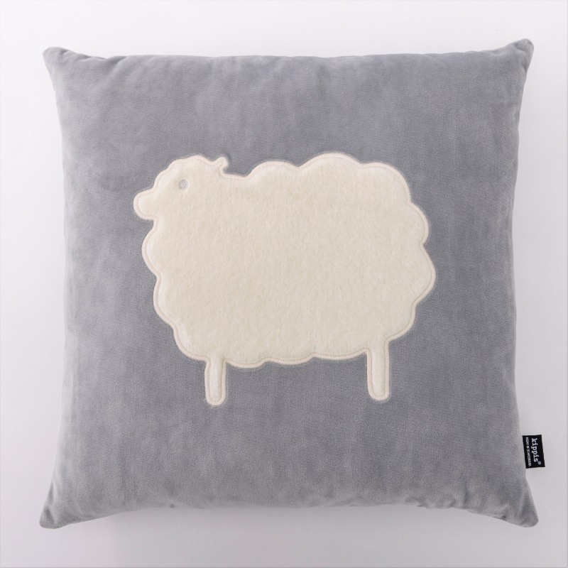 希少品　フランス ZILLI ジリー シルクスクエアクッション 65×65cm kippis クッション グレー×ヒツジ | 商品カテゴリ一覧,宝島社公式商品