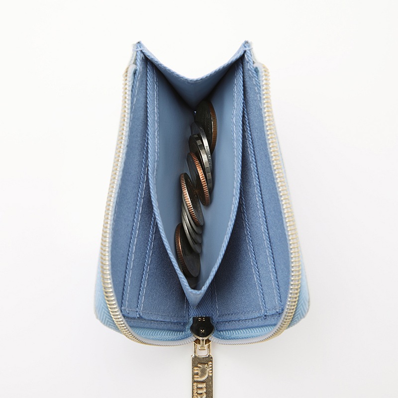 【セブンイレブン moz ムック本 付録】ミニ財布 ブルー 2021年12月6日