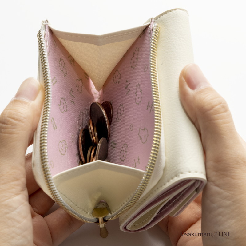 【セブンイレブン限定付録 ムック本】うさまる三つ折り財布アイボリー