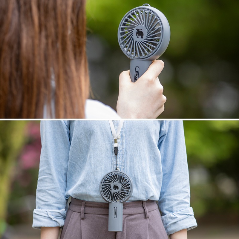 【セブンイレブン限定付録ブランド】moz(モズ)ミニ扇風機チャコールグレー ver.