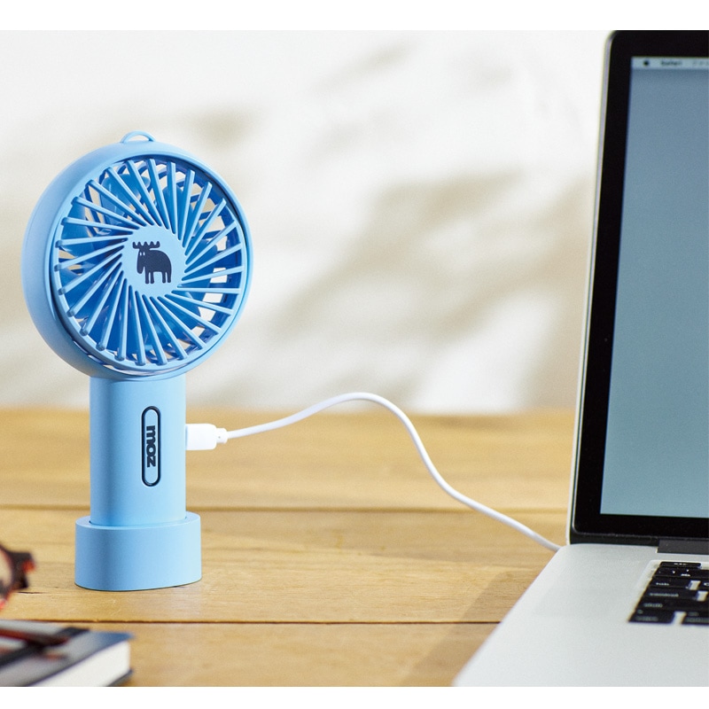 【セブンイレブン限定付録ブランド】moz(モズ)ミニ扇風機ペールブルー ver.