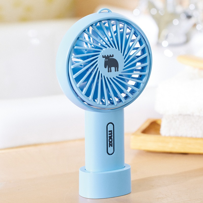 【セブンイレブン限定付録ブランド】moz(モズ)ミニ扇風機ペールブルー ver.