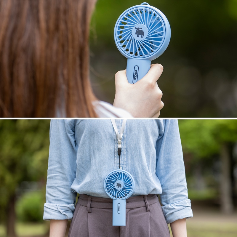 【セブンイレブン限定付録ブランド】moz(モズ)ミニ扇風機ペールブルー ver.