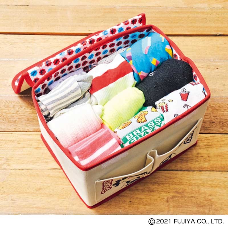 mini(ミニ) 2021年9月号増刊：7/30発売 【セブン-イレブン・セブンネット限定付録】ペコちゃん&ポコちゃん折りたたみ収納BOX