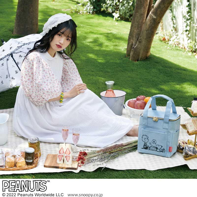 【ローソン、HMV、HMV&BOOKS online限定付録 ムック本】SNOOPYスヌーピー保冷ができるピクニックBAG ブルー
