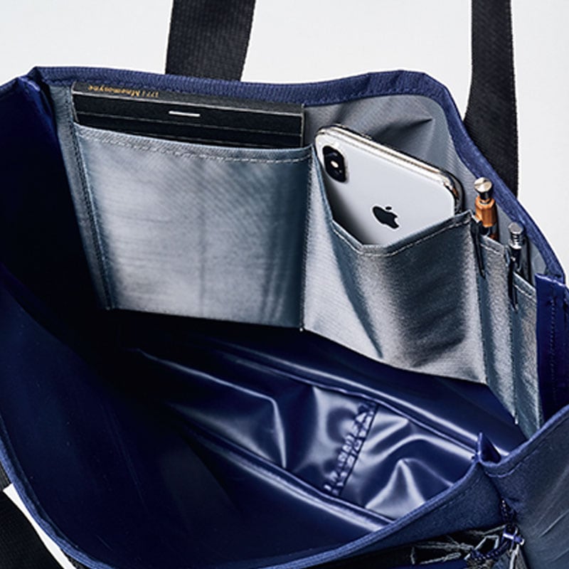 【MonoMax モノマックス 2021年12月号 雑誌付録】シップス SHIPSのキレイにしまえて取り出しやすい ３層じゃばらポケット付きトート