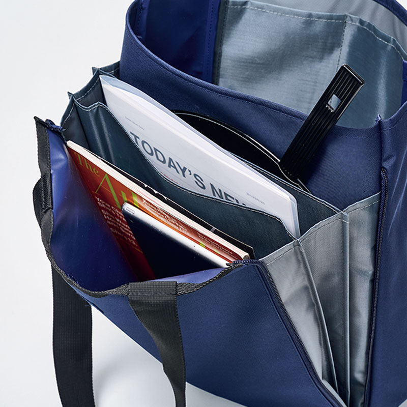 【MonoMax モノマックス 2021年12月号 雑誌付録】シップス SHIPSのキレイにしまえて取り出しやすい ３層じゃばらポケット付きトート