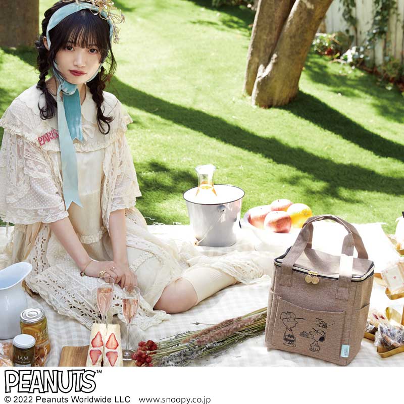 【ローソン、HMV、HMV&BOOKS online限定付録 ムック本】SNOOPYスヌーピー保冷ができるピクニックBAG ブラウン