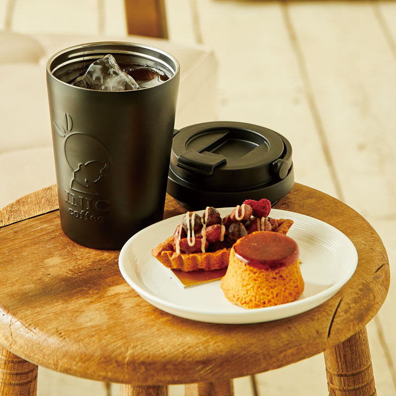 INIC coffee 真空断熱ステンレスタンブラーBOOK BLACK：8/17発売【ファミリーマート限定付録】イニックコーヒー 真空断熱ステンレスタンブラー(ブラック)